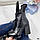 40 р. Ботильоны ботильены женские зимние черные кожаные на высоком каблуке, из натуральной кожи, кожа, фото 2