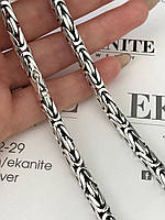 Серебряная цепочка цепь «Лисий хвост» 102 грамма. Серебро 925 пробы.