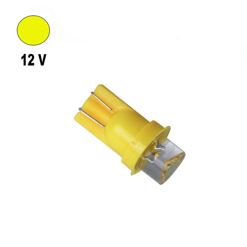 Автолампа Terra T10/W5W, цоколь W2.1x9.5d, LED увігнута, жовтий, 12 V, 0,24 W