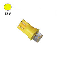 Автолампа Terra T10/W5W, цоколь W2.1x9.5d, LED увігнута, жовтий, 12 V, 0,24 W