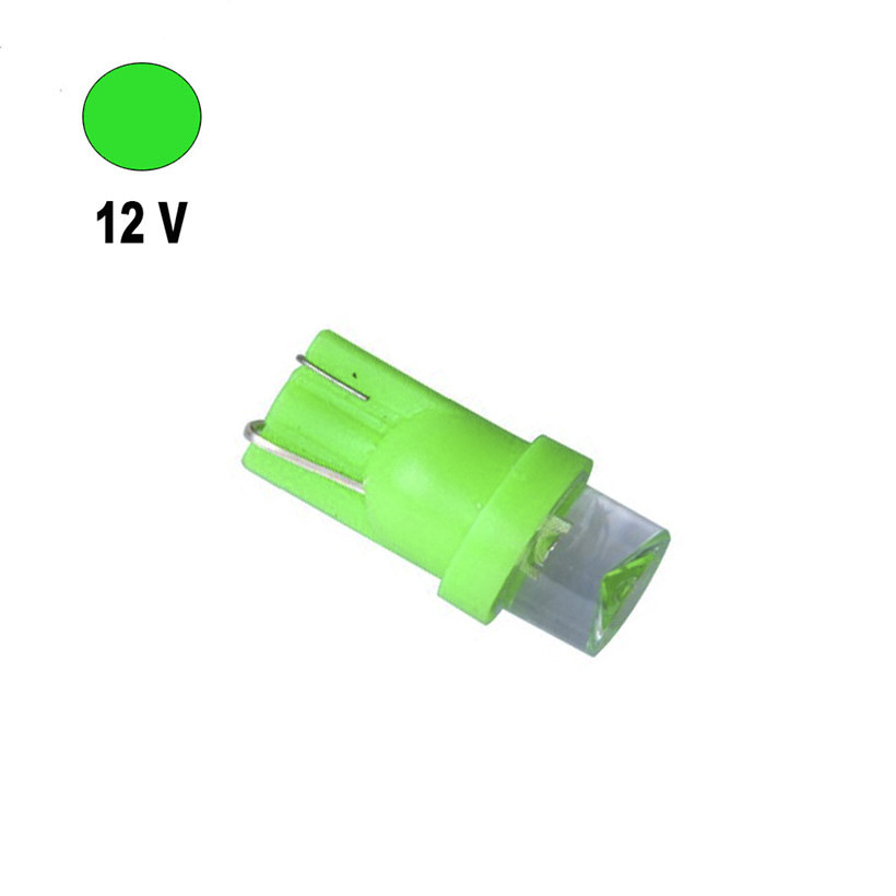 Автолампа Terra T10/W5W, цоколь W2.1x9.5d, LED увігнута, зелений, 12 V, 0,24 W