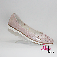 Балетки летние пудрового цвета "Style Shoes"