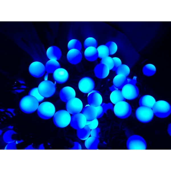 Світлодіодна гірлянда на 100 Led Кульки синя, фото 1