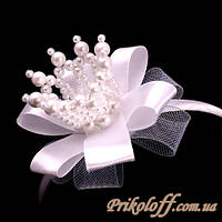 Обруч корона перлова