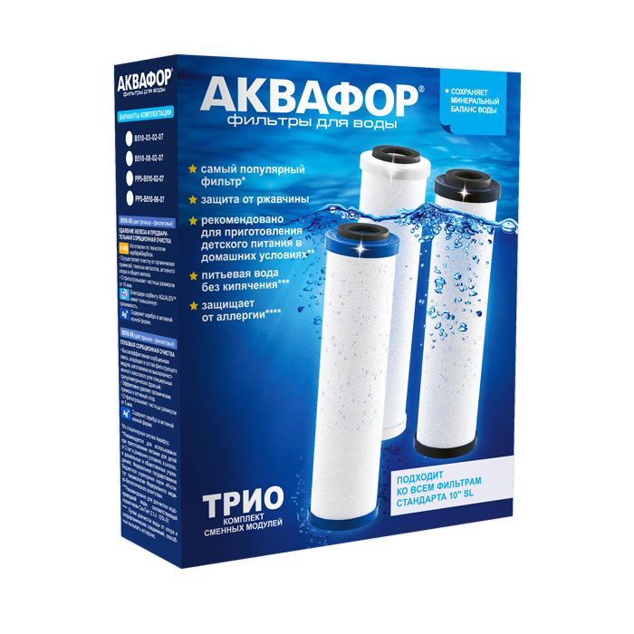 Комплект змінних модулів для Аквафор Тріо В 510-03-02-07