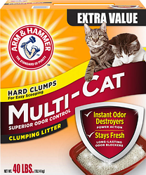 Бентонітовий наповнювач Arm & Hammer MULTI-CAT STRENGTH CLUMPING(Арм Хаммер ароматизований) 18,14кг.