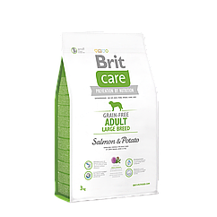 Сухий корм для собак вагою від 25 кг Brit Care GF Adult Large Breed Salmon & Potato 1 кг