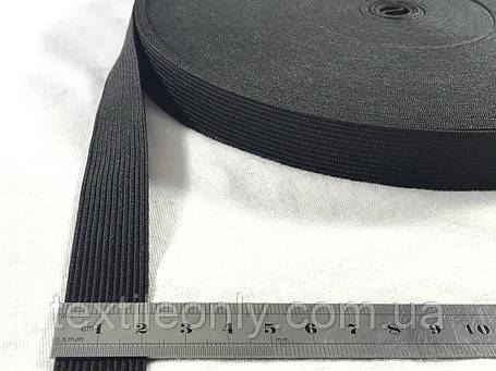 Гумка швейна/білизняна чорна 2 см (40 метрів рулон), фото 2