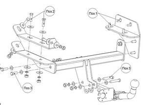 Фаркоп Chevrolet Volt (хэтчбек 2010-2015) (Фаркоп Опєль Вольт) Автопристрій