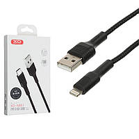 Кабель USB Cable XO NB51 2.1A Lightning тканевый black