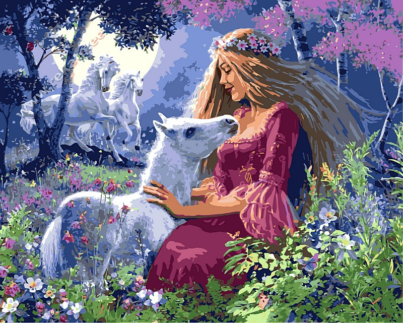 Розмальовка по номерах Babylon Дитинча єдинорога (VP438) 40 х 50 см, фото 1