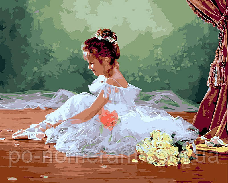 Розмальовка по номерах Babylon Балеринка (VP439) 40 х 50 см, фото 1