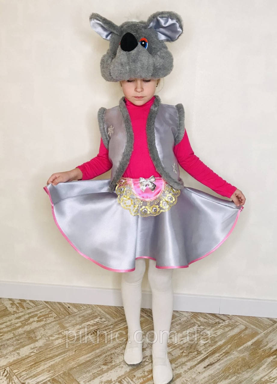 Детский костюм Мышки для девочки 5,6,7 лет Новогодний карнавальный костюм Мышка 340 - фото 4 - id-p1093318199