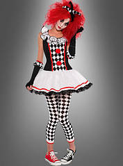 Жіночий карнавальний костюм клоуна