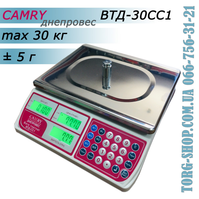 Торгові ваги Camry Дніпровіс ВТД-30СС1, фото 1