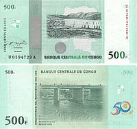 Демократическая республика Конго 500 франков 2010 UNC Памятная (P100)