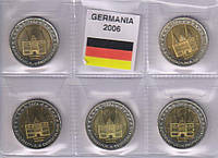 Германия набор из 5 монет по 2 евро 2006 A, D, F, G, J «Шлезвиг-Гольштейн» UNC