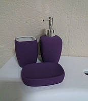 Набор аксессуаров для ванной комнаты Modern (цвет - пурпурный), 3 предмета