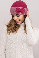 Зимова жіноча шапка  з відворотом Скарлет(Scarlet) ТМ Kamea, вовняна,