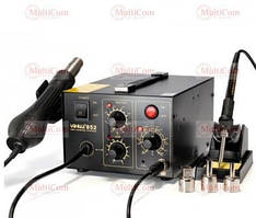 13-00-063. Паяльна станція 852, без дисплея, паяльник + фен, YIHUA