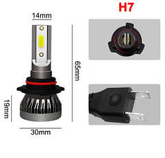 Світлодіодна лампа H7 24 W (ціна за 1 ноутбук 12 Вт) 6500 K LED 3000 LM 12 В