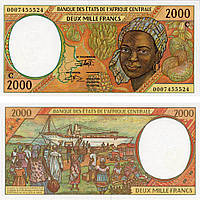 Центральная Африка 2000 франков 2000 C Конго UNC (P103Cg)