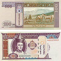 Монголия 100 тугриков 2008 UNC (P65b)