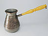 Мідна турка (джезва) для кави «Квіти», 500мл (409), фото 3