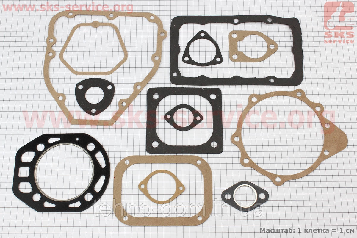 Прокладки двигуна під коротку кришку R180 (к-т 13 шт.)