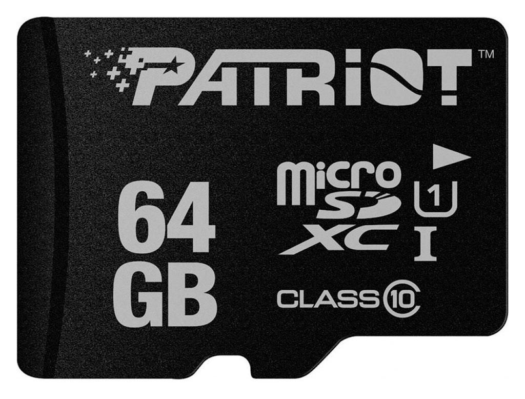 Картка пам'яті Patriot 64 GB microSD class10 UHS-1 (PSF64GMCSDXC10)