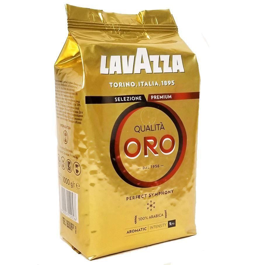 Кава в зернах Lavazza Qualita Oro 1кг 100% Арабіка Італія Оригінал Лавацца Оро Золотиста