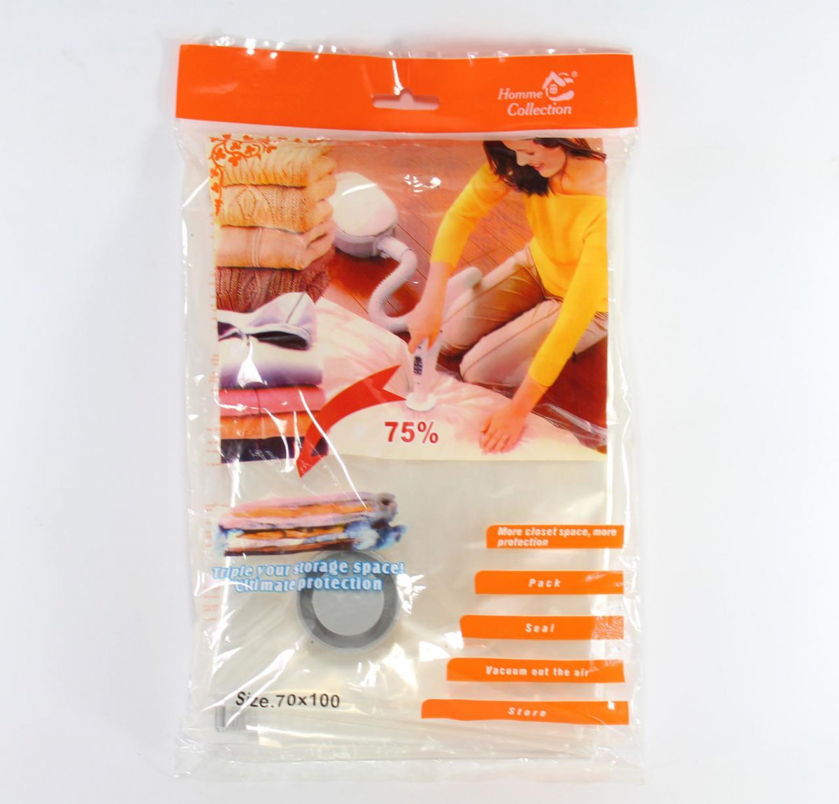 Пакет VACUUM BAG 70*100\A0033 (Ціна за упаковку 12 штук!), фото 1