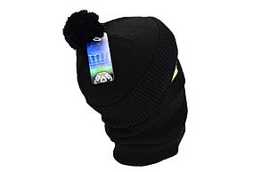Комплект Flexfit шапка з помпоном і снуд FC Real Madrid Чорний (F-0918-78), фото 5