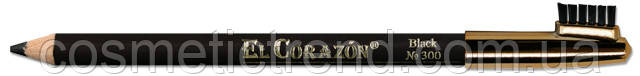 Карандаш для бровей водостойкий Black (черный) №300 El Corazon - фото 1 - id-p141696849