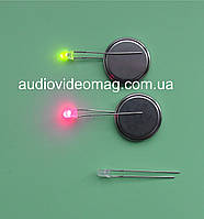 Світлодіод 3V 3 мм, двоколірний, колір червоний і зелений