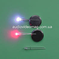 Світлодіод 3V 3 мм, двоколірний, колір червоний і синій