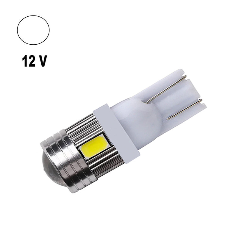 Автолампа Terra T10/W5W, цоколь W2.1x9.5d, 5630x6smd, лінза, 12V
