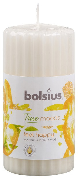 Свічка ароматична ребриста манго та бергамот Bolsius 6х12 см 60/120-101 TS FHY