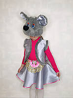 Детский карнавальный костюм МЫШКА для девочки на 4,5,6,7,8 лет новогодний маскарадный костюм МЫШКИ 324