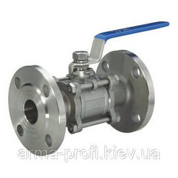 Кран кульовий нержавіючий фланцевий трискладовий Ду 50 Ру 40