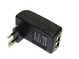 ПОЕ блок живлення (POE адаптер) 12В 12Вт (1А), 100мб, пластиковий корпус, TwinRate