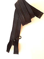 Замок-блискавка  роз'ємний пластиковий №5 "Трактор" ,1 бігунок, 50 см. Чорний Застежка молния