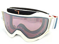 Горнолыжная маска CEBE LEGEND L ski snow Goggles WHITE-GREY-RED/ Rose Flash Mirror Cat.2 CBG44