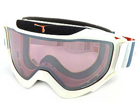 Гірськолижна маска CEBE — LEGEND L ski snow Goggles WHITE-GREY-RED/Rose Flash Mirror Cat.2 CBG44