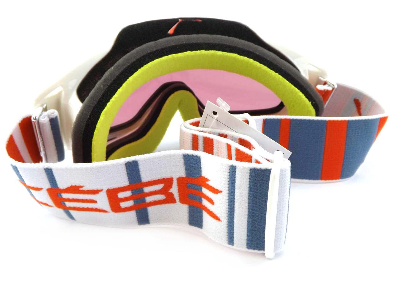 Горнолыжная маска CEBE LEGEND L ski snow Goggles WHITE-GREY-RED/ Rose Flash Mirror Cat.2 CBG44 - фото 2 - id-p1093707015