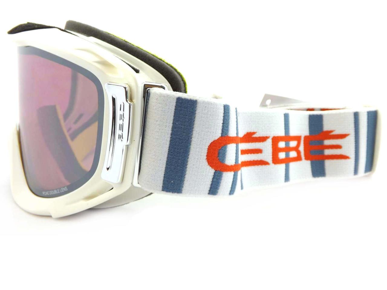 Горнолыжная маска CEBE LEGEND L ski snow Goggles WHITE-GREY-RED/ Rose Flash Mirror Cat.2 CBG44 - фото 3 - id-p1093707015