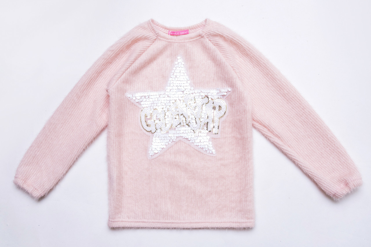 Светр для дівчинки підлітка SmileTime Golden Star, пудра