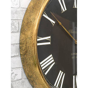 Настінний годинник із металу та скла 80x10 см Retro Golden, фото 5