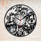 Відео гра Kingdom hearts Вініловий годинник Ключі від серця Кварцовий годинник Годинник для дітей Годинник у спальню 300 мм, фото 3
