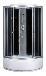 Гідромасажний бокс Sansa 6690A 90х90 см глибокий піддон чорна